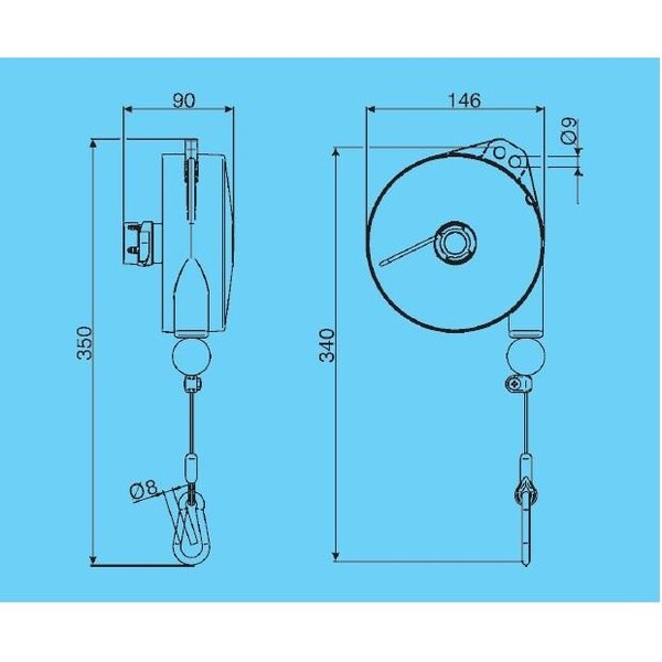 Tool Balancer, 79 Stroke, 2.20-5.51 Lb Capacity